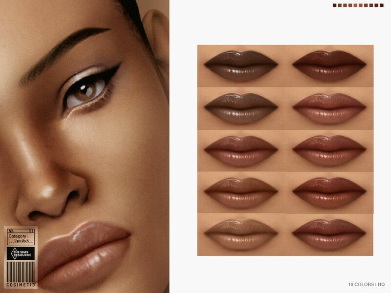 Lipstick | N51 By Cosimetic Sims 4 CC