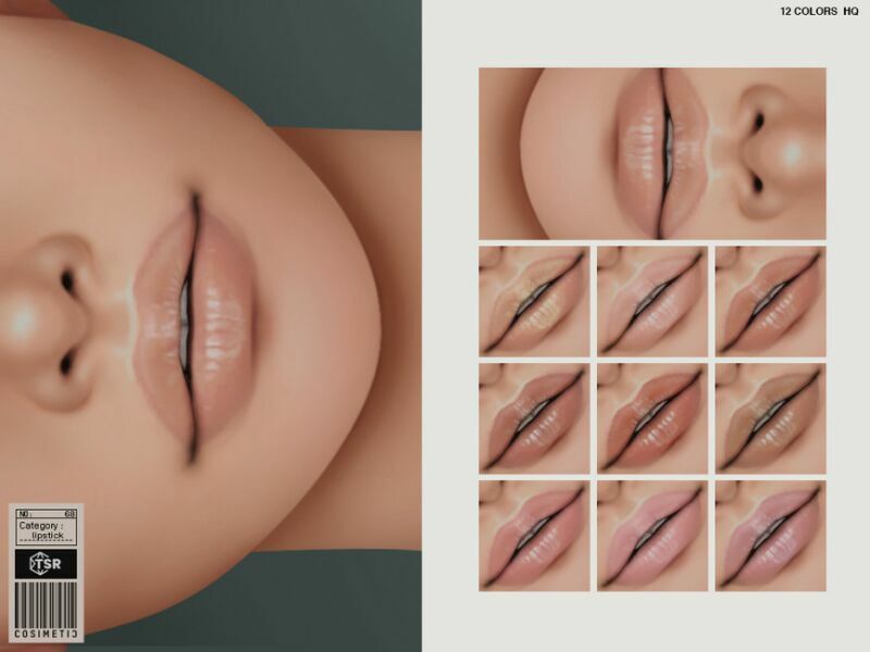 Lipstick | N68 By Cosimetic Sims 4 CC