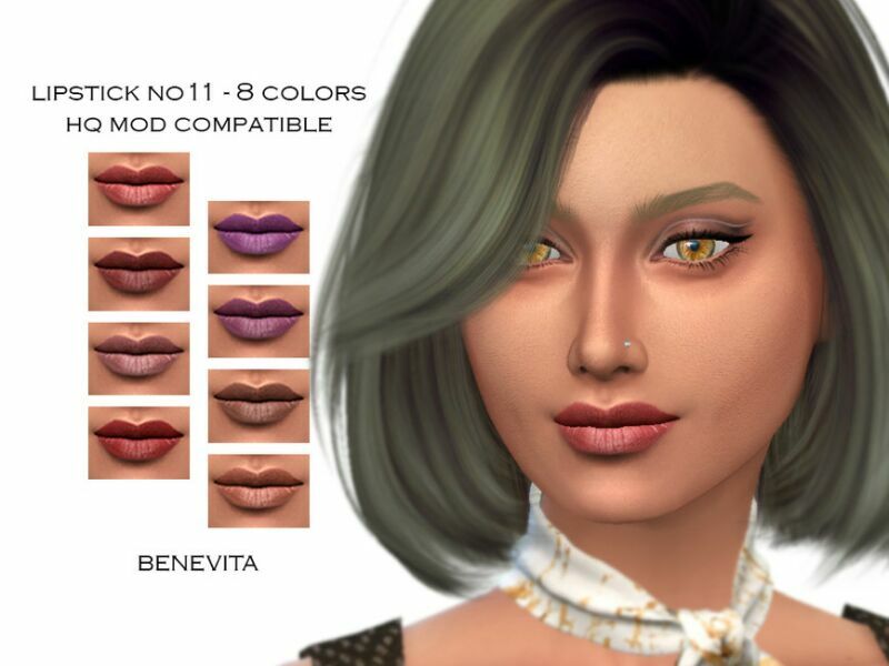 Lipstick NO11 [HQ] By Benevita Sims 4 CC