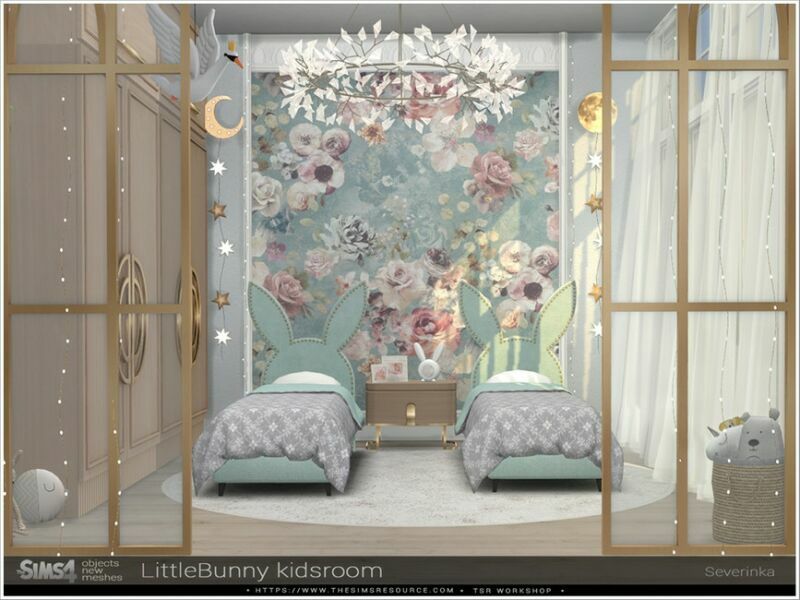 sims 4 cc little bunny kidsroom by severinka 3