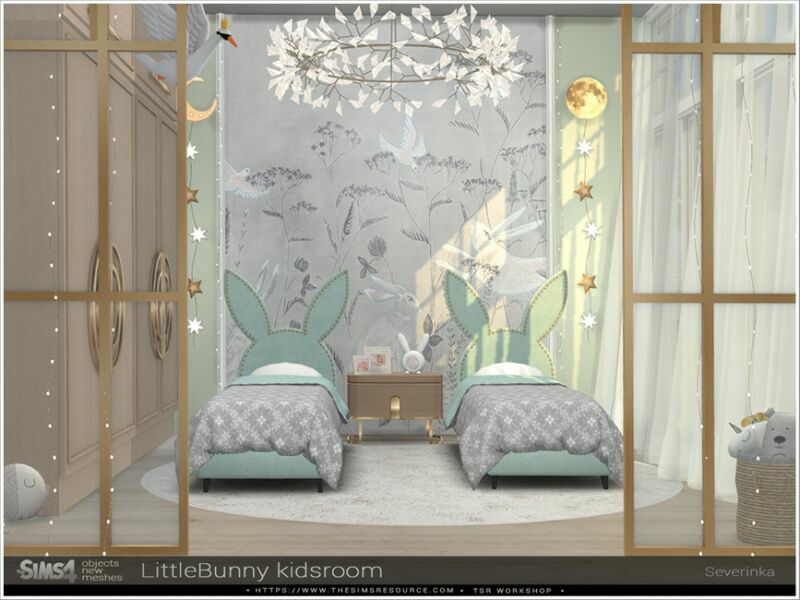 sims 4 cc little bunny kidsroom by severinka 4