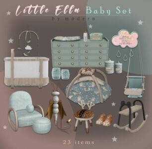 Little Ella Baby SET By Modern Sims 4 CC