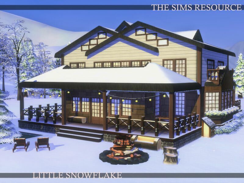 sims 4 cc little snowflake family house nocc by simzmora 2