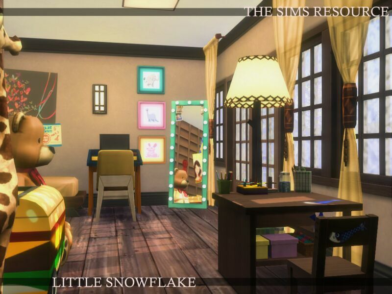 sims 4 cc little snowflake family house nocc by simzmora 4