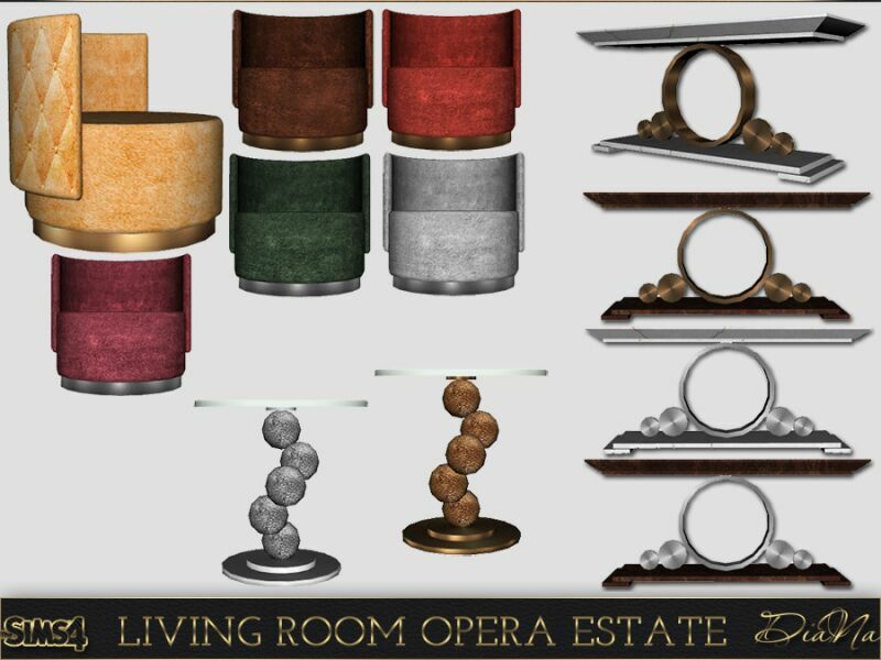 sims 4 cc living room opera estate by diana 2