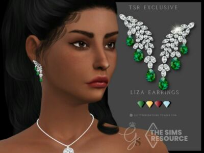 Liza Earrings By Glitterberryfly Sims 4 CC