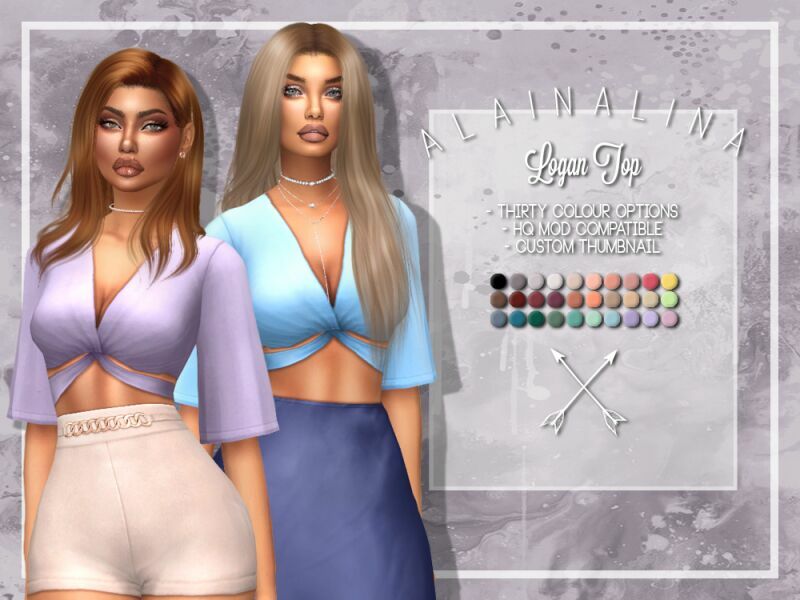 Logan TOP By Alainalina Sims 4 CC