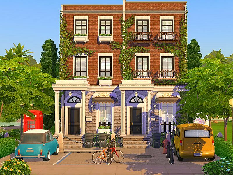 London Townhouse – NO CC By Flubs79 Sims 4 CC