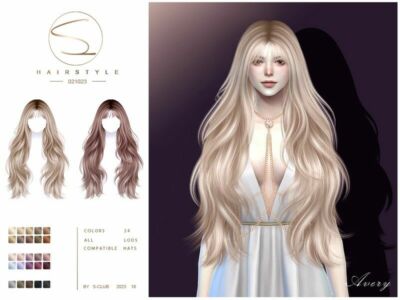 Long Hairstyleavery(021023) By S-Club Sims 4 CC