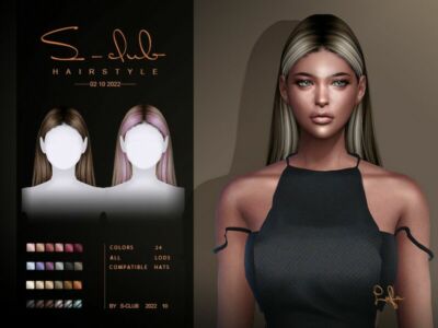 Long Straight Hairstyle(Lofa021022) By S-Club Sims 4 CC