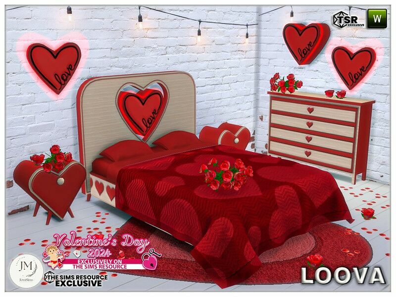 Loova Bedroom SET Sims 4 CC