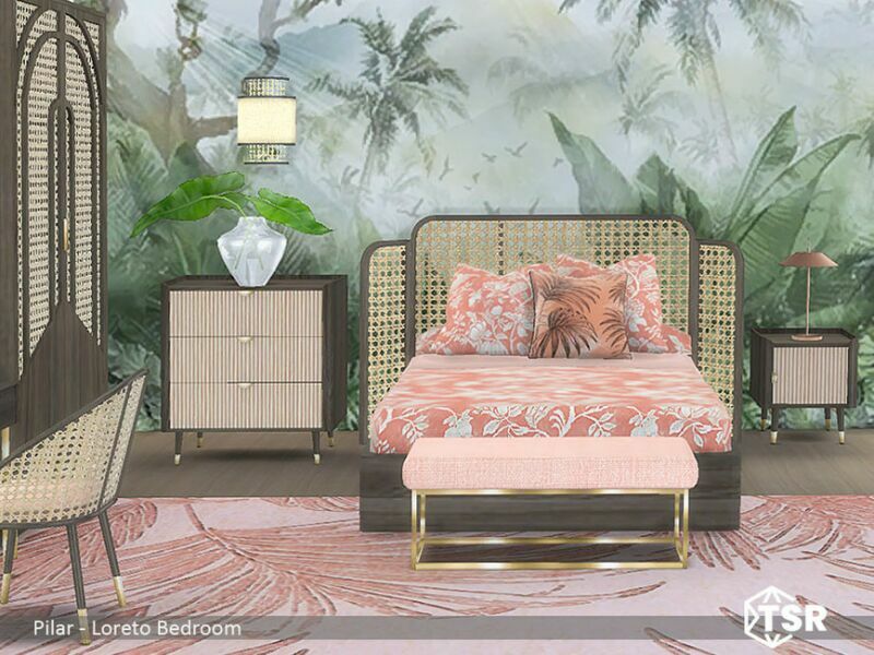 sims 4 cc loreto bedroom by pilar 2