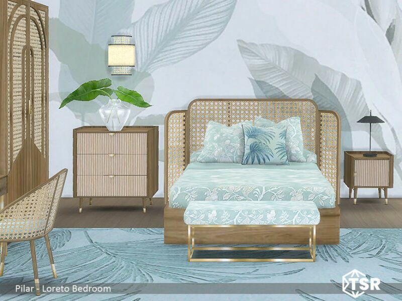 sims 4 cc loreto bedroom by pilar 3