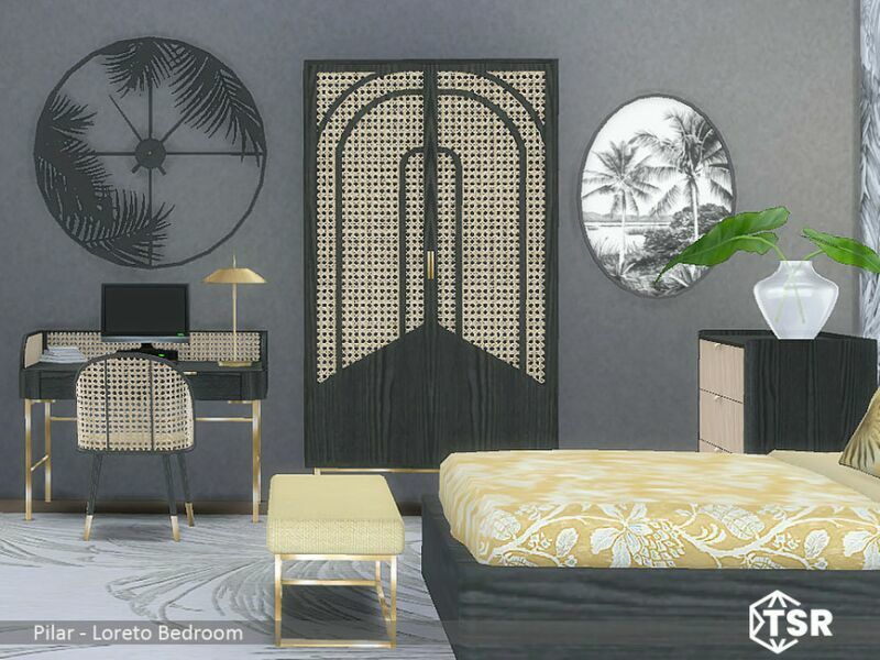 sims 4 cc loreto bedroom by pilar 4