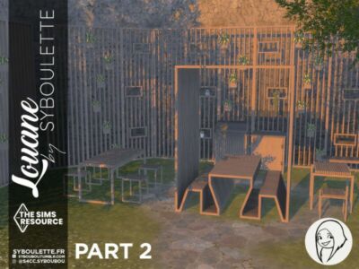 Louane Outdoor BBQ SET (Part 1) By Syboubou Sims 4 CC