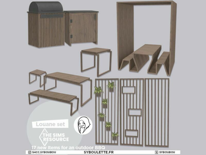 sims 4 cc louane outdoor bbq set part 1 by syboubou 5