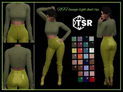 Lounge Light Knit TOP By Nadiafabulousflow Sims 4 CC