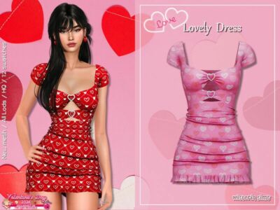 Lovely Dress Sims 4 CC