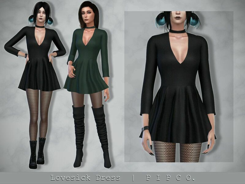 Lovesick Dress. By Pipco Sims 4 CC