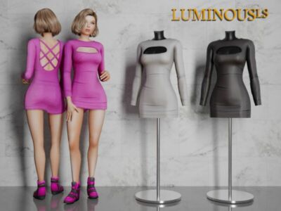 LS26 -Nikei Dress- By Luminousls Sims 4 CC