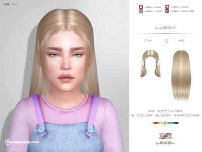 Lubov – Hairstyle (Child) Sims 4 CC