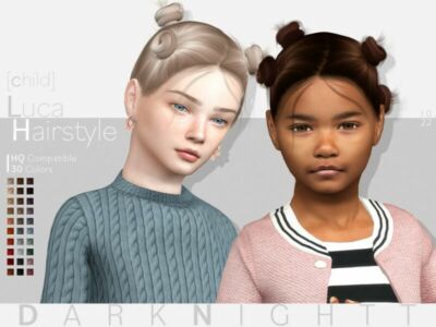 Luca Hairstyle [Child] By Darknightt Sims 4 CC