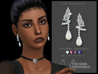 Lucinda Earrings By Glitterberryfly Sims 4 CC