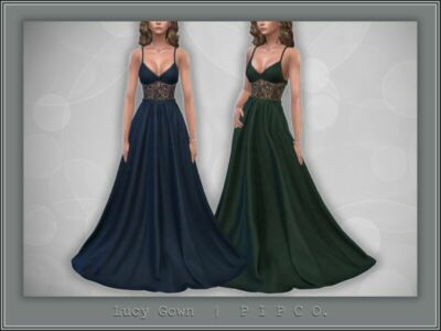 Lucy Gown. By Pipco Sims 4 CC