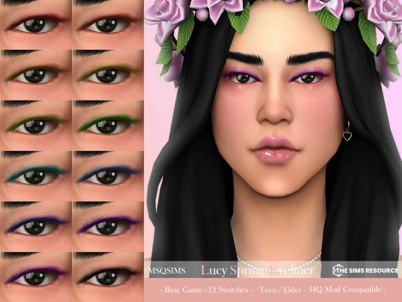 Lucy Spring Eyeliner By Msqsims Sims 4 CC