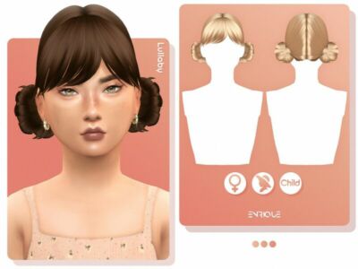 Lullaby Hairstyle (Child Version) By Enriques4 Sims 4 CC