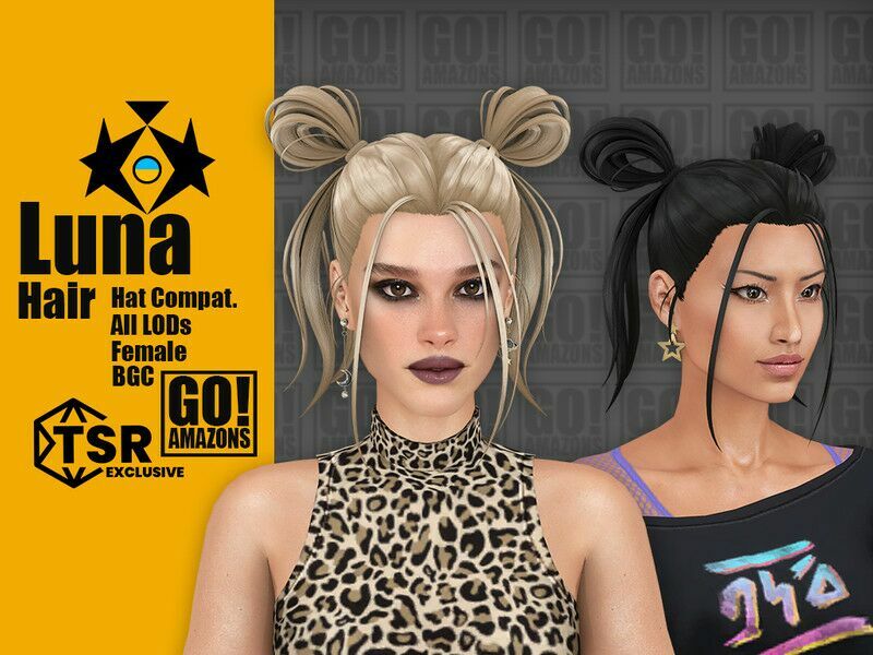 Luna Hair Sims 4 CC Download