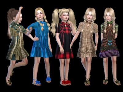 Lunar Dress Child Recolor By Trudieopp Sims 4 CC