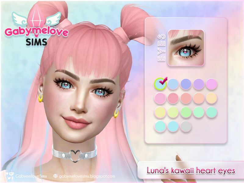 Luna’S Kawaii Heart Eyes Sims 4 CC