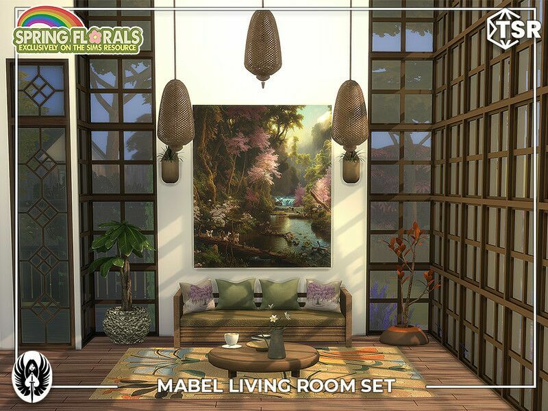 Mabel Living Room SET Sims 4 CC