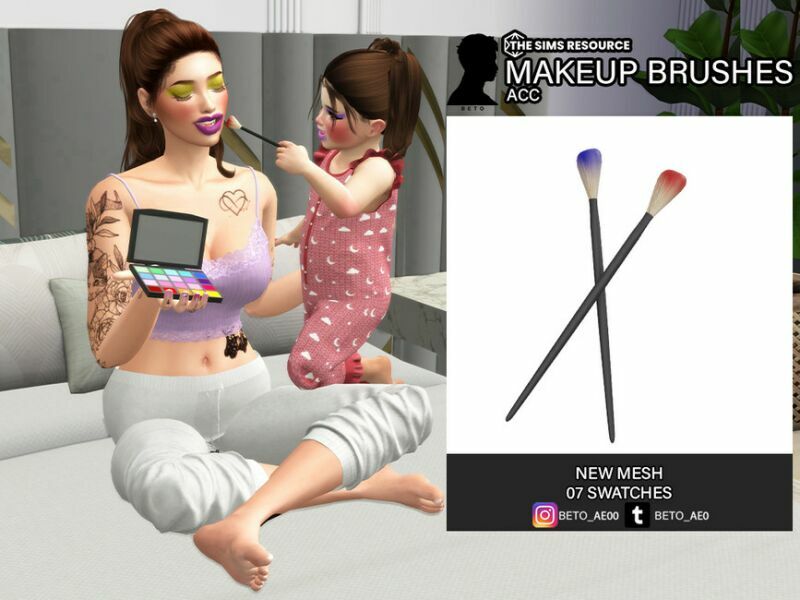 Makeup Brushes (ACC) Sims 4 CC