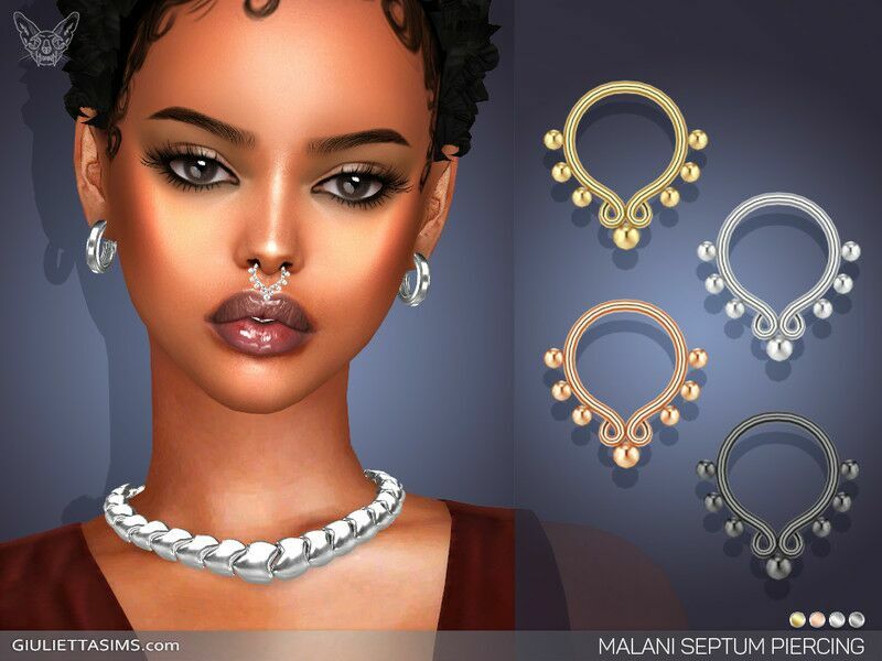 Malani Septum Piercing By Feyona Sims 4 CC