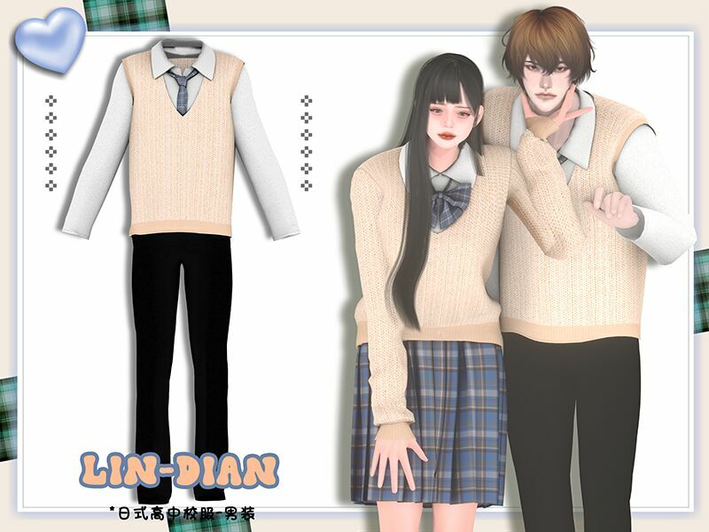 Male Uniform VER.2 Sims 4 CC