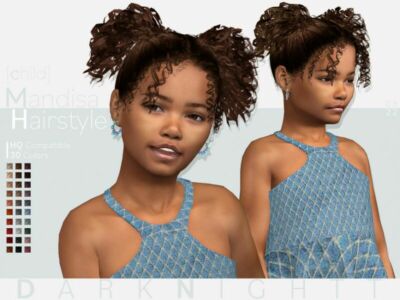 Mandisa Hairstyle [Child] By Darknightt Sims 4 CC