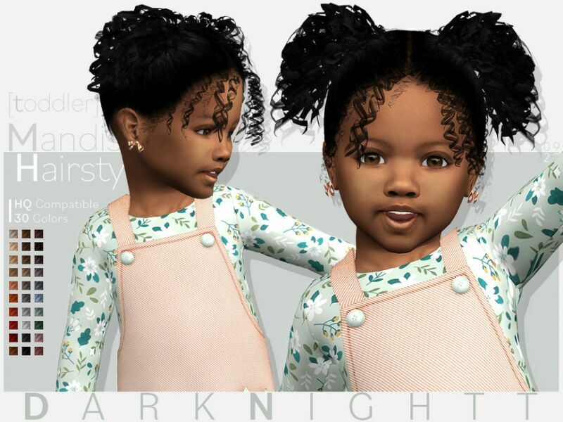 Mandisa Hairstyle [Toddler] By Darknightt Sims 4 CC