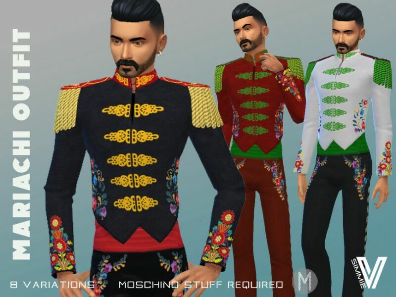 Mariachi Outfit By Simmiev Sims 4 CC