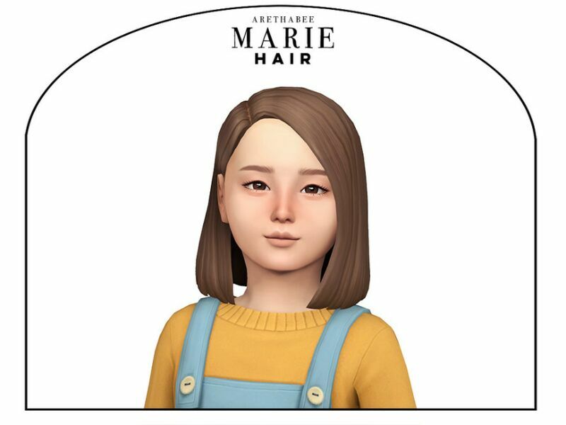 Marie Hair (Child) By Arethabee Sims 4 CC