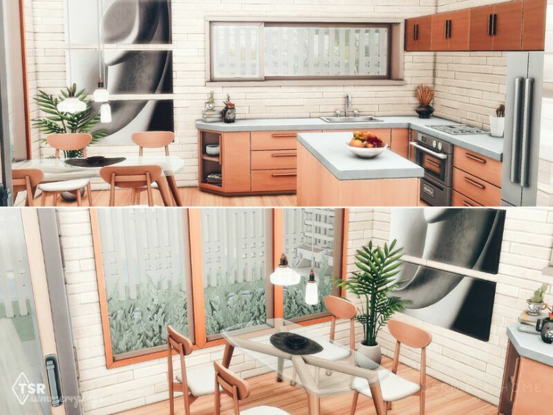 sims 4 cc marigold modern eco home 4