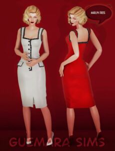 Marilyn Dress Sims 4 CC