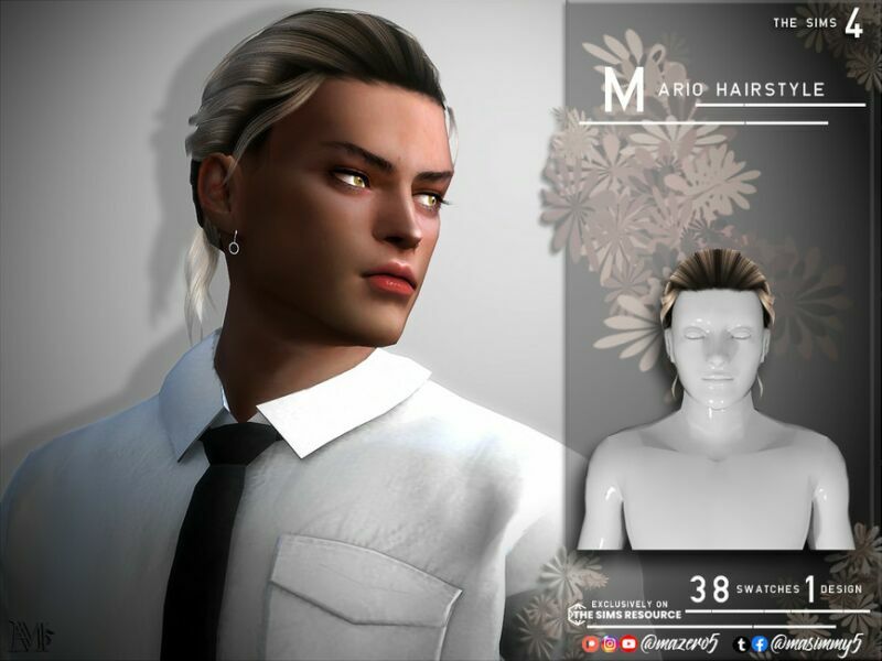 Mario Hairstyle By Mazero5 Sims 4 CC