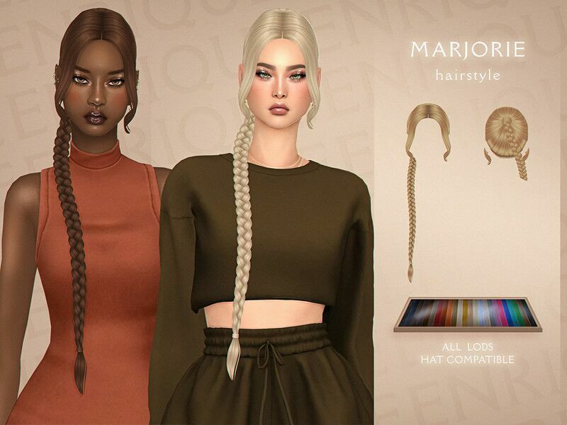 Marjorie Hairstyle / Female Sims 4 CC