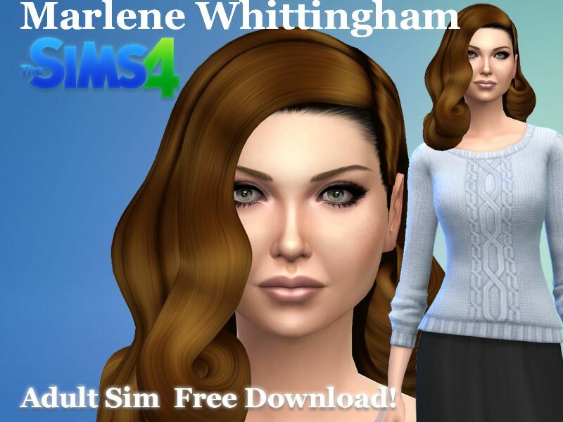 Marlene Whittingham Free SIM Download By VTK Sims 4 CC