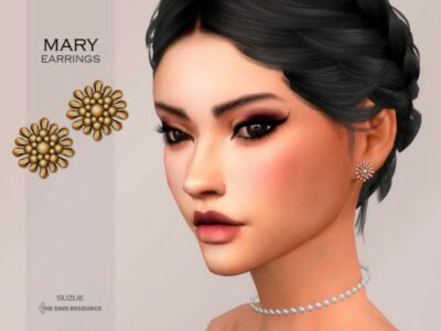 Mary Earrings By Suzue Sims 4 CC