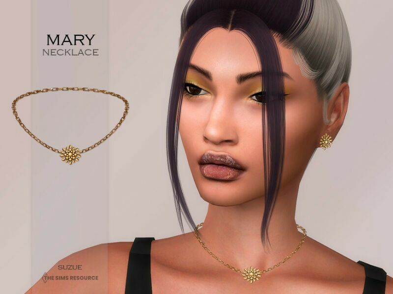 Mary Necklace By Suzue Sims 4 CC