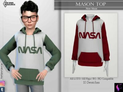 Mason TOP By Katpurpura Sims 4 CC