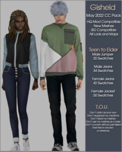 MAY 2022 CC Pack By Gisheld Sims 4 CC